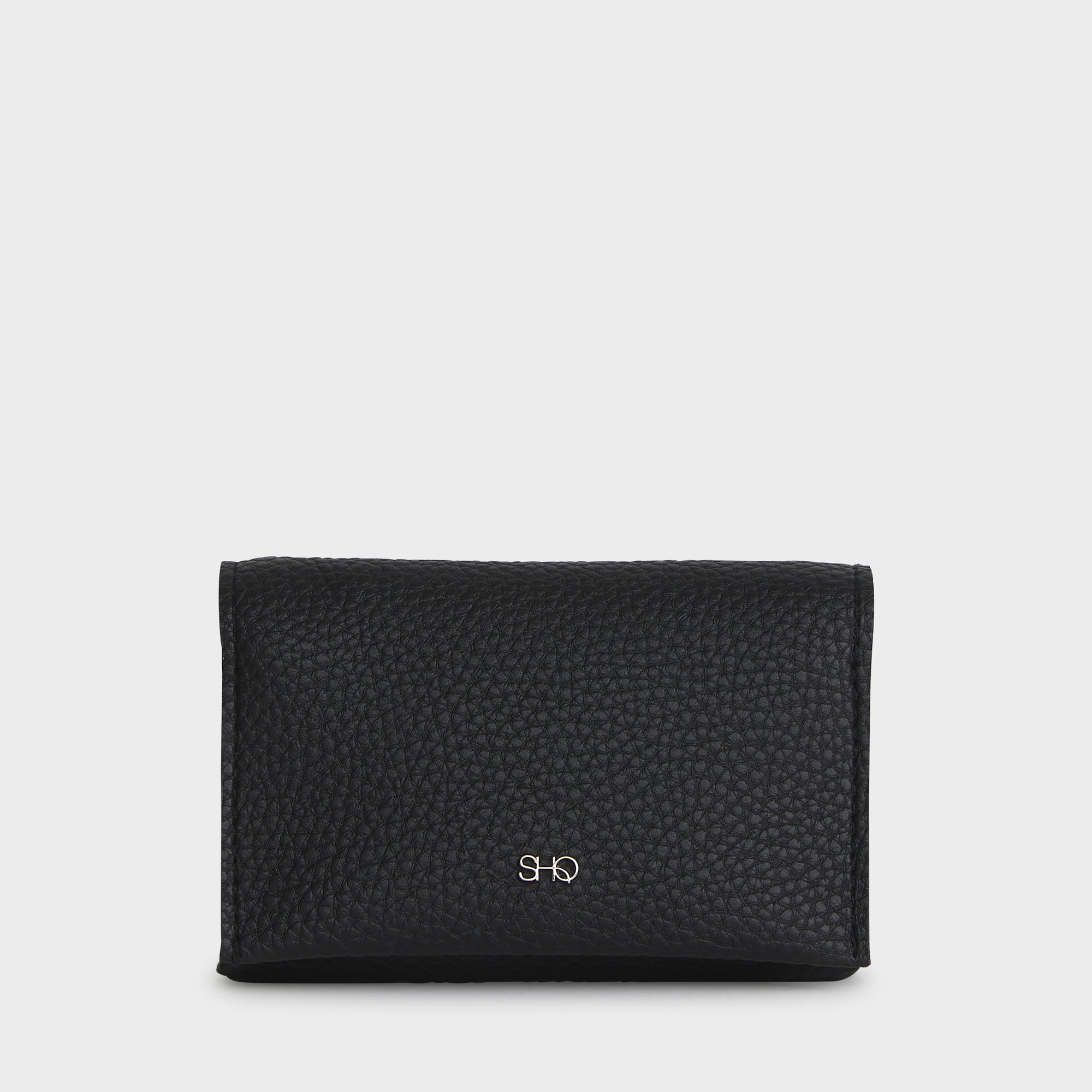 VALENCIA WALLET GRAIN BLACK