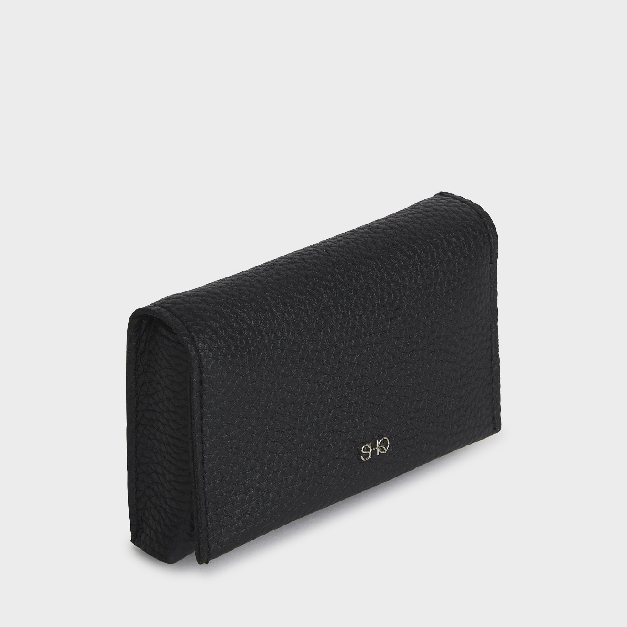 VALENCIA WALLET GRAIN BLACK