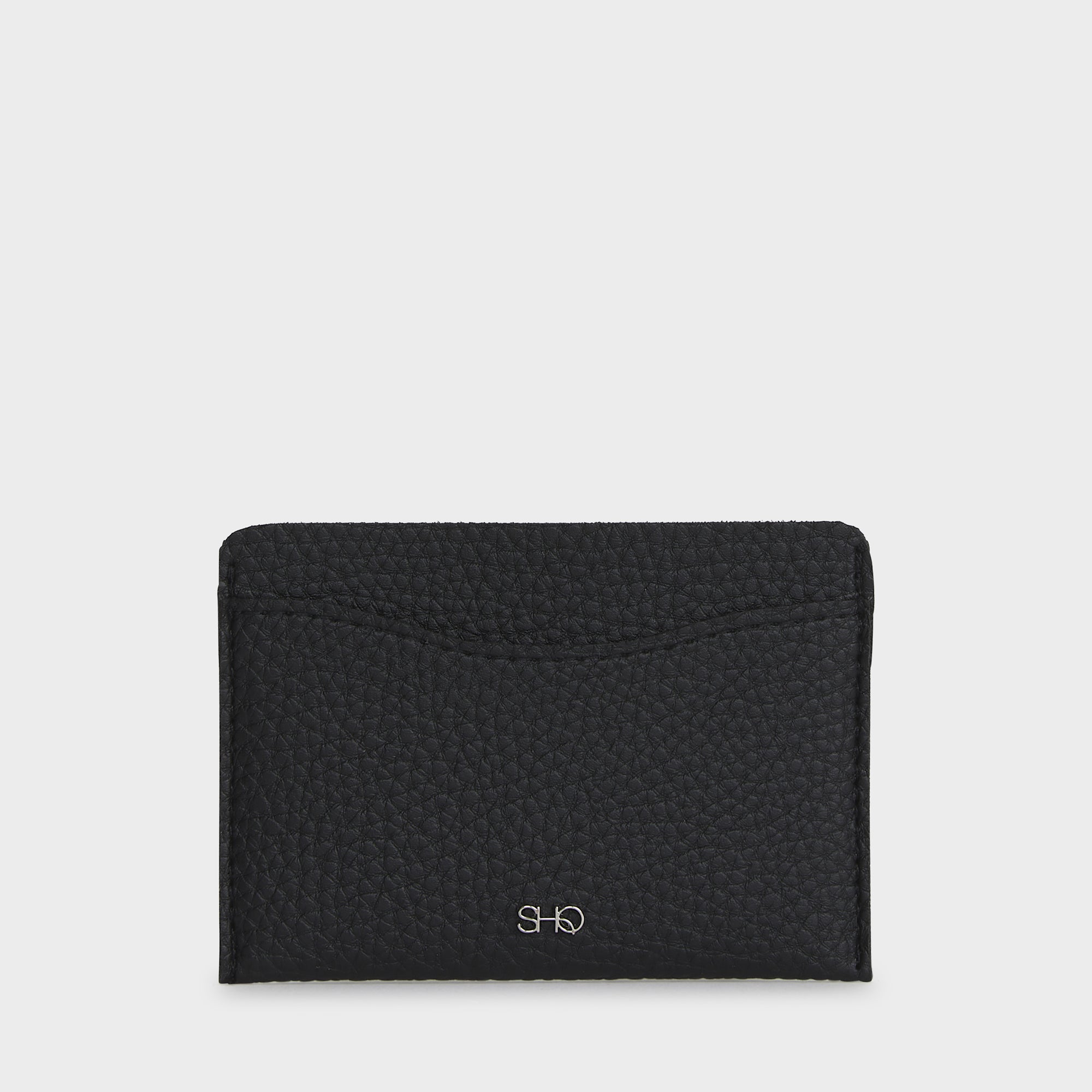 VALENCIA CARD HOLDER GRAIN BLACK