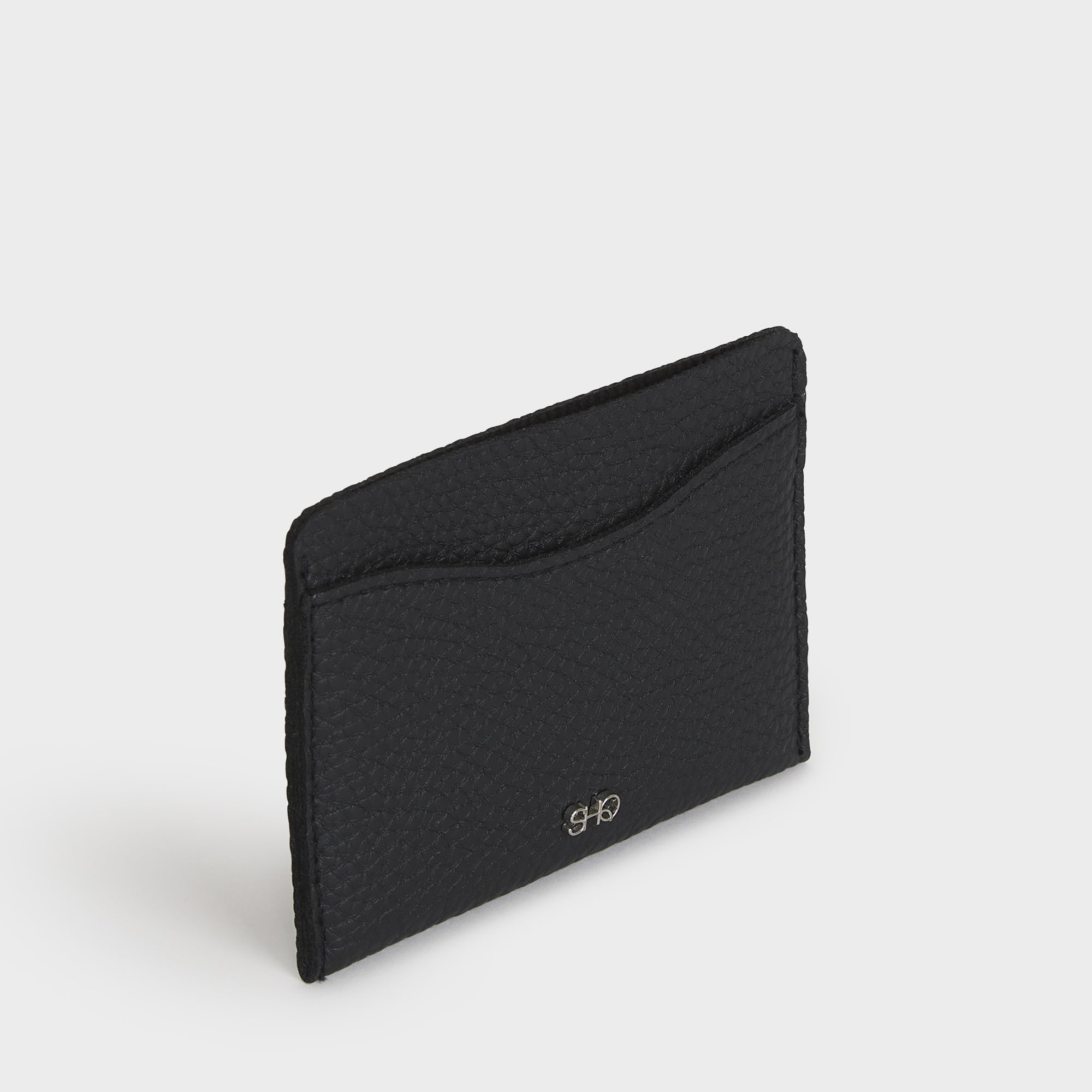 VALENCIA CARD HOLDER GRAIN BLACK