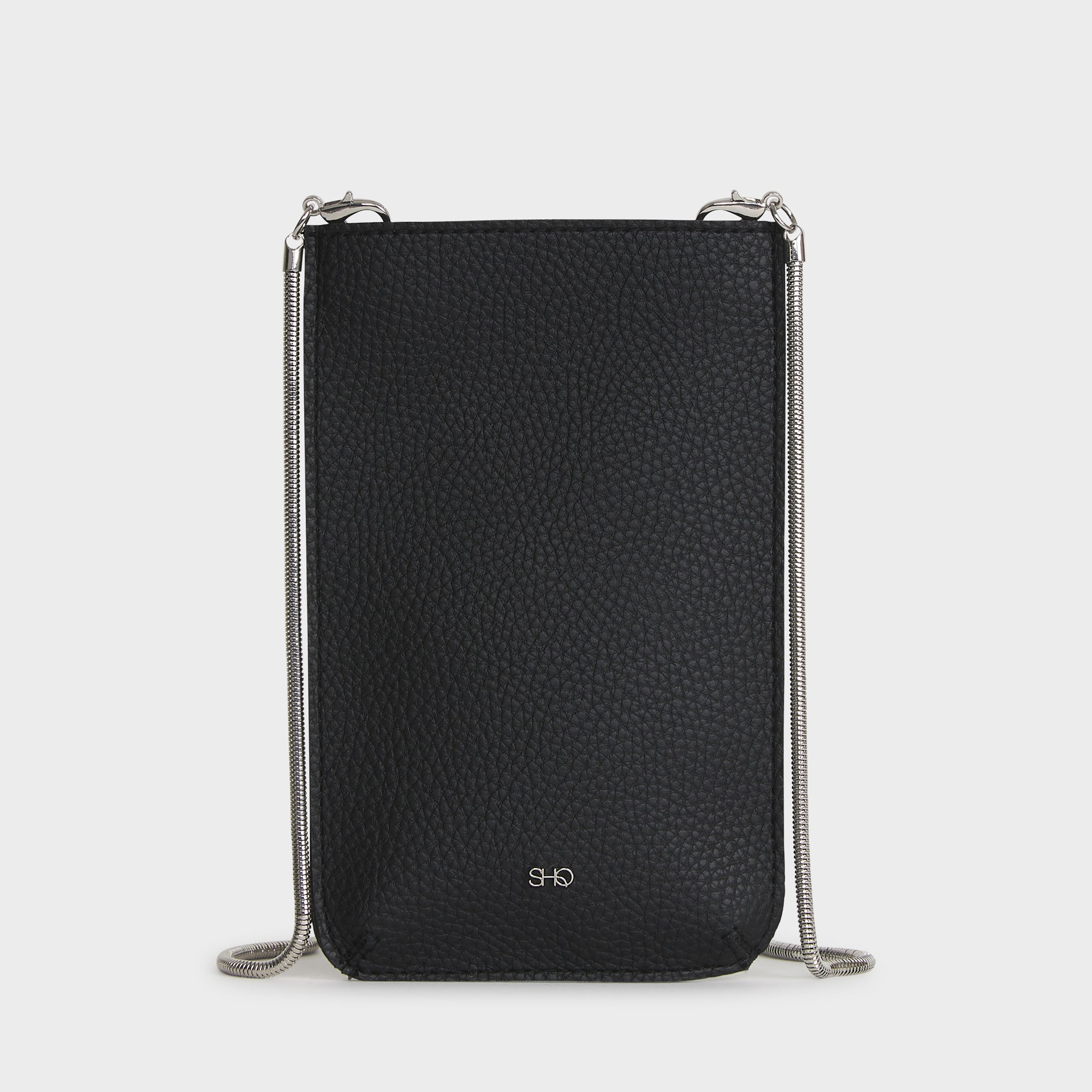VALENCIA PHONE BAG GRAIN BLACK
