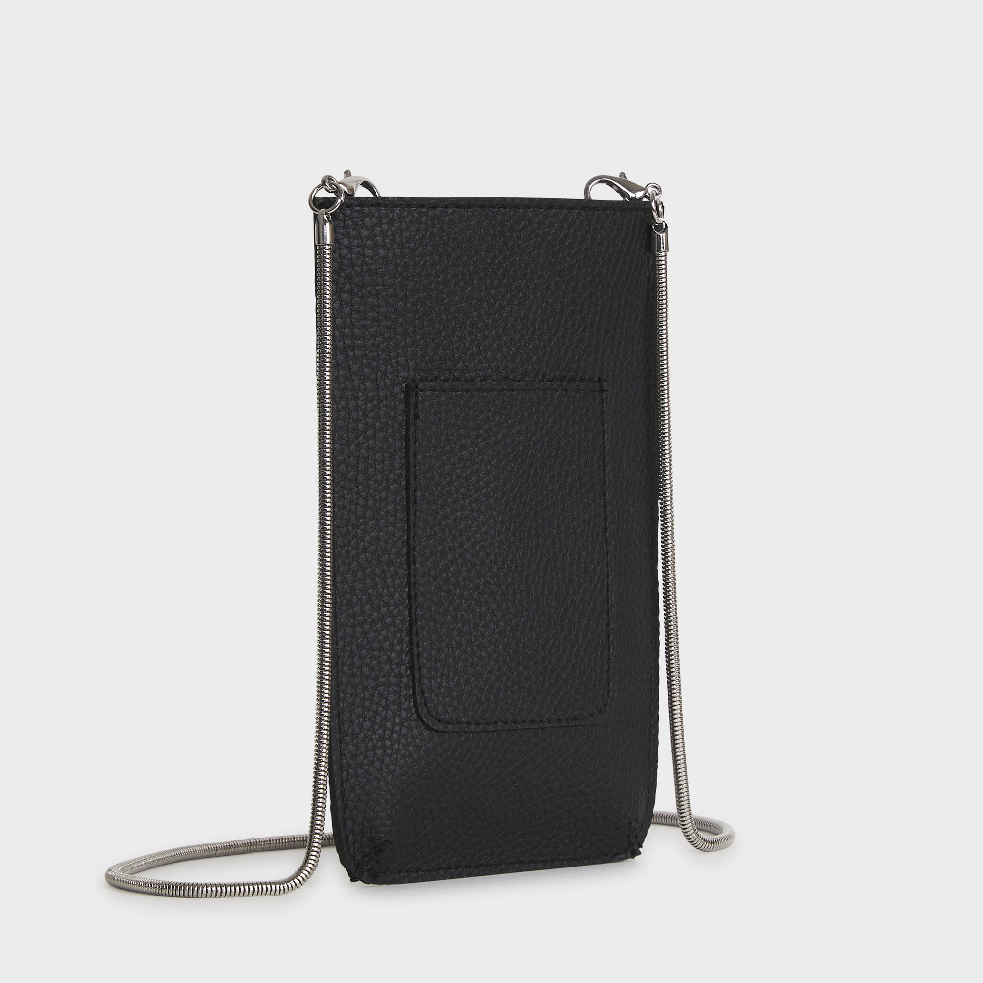 VALENCIA PHONE BAG GRAIN BLACK
