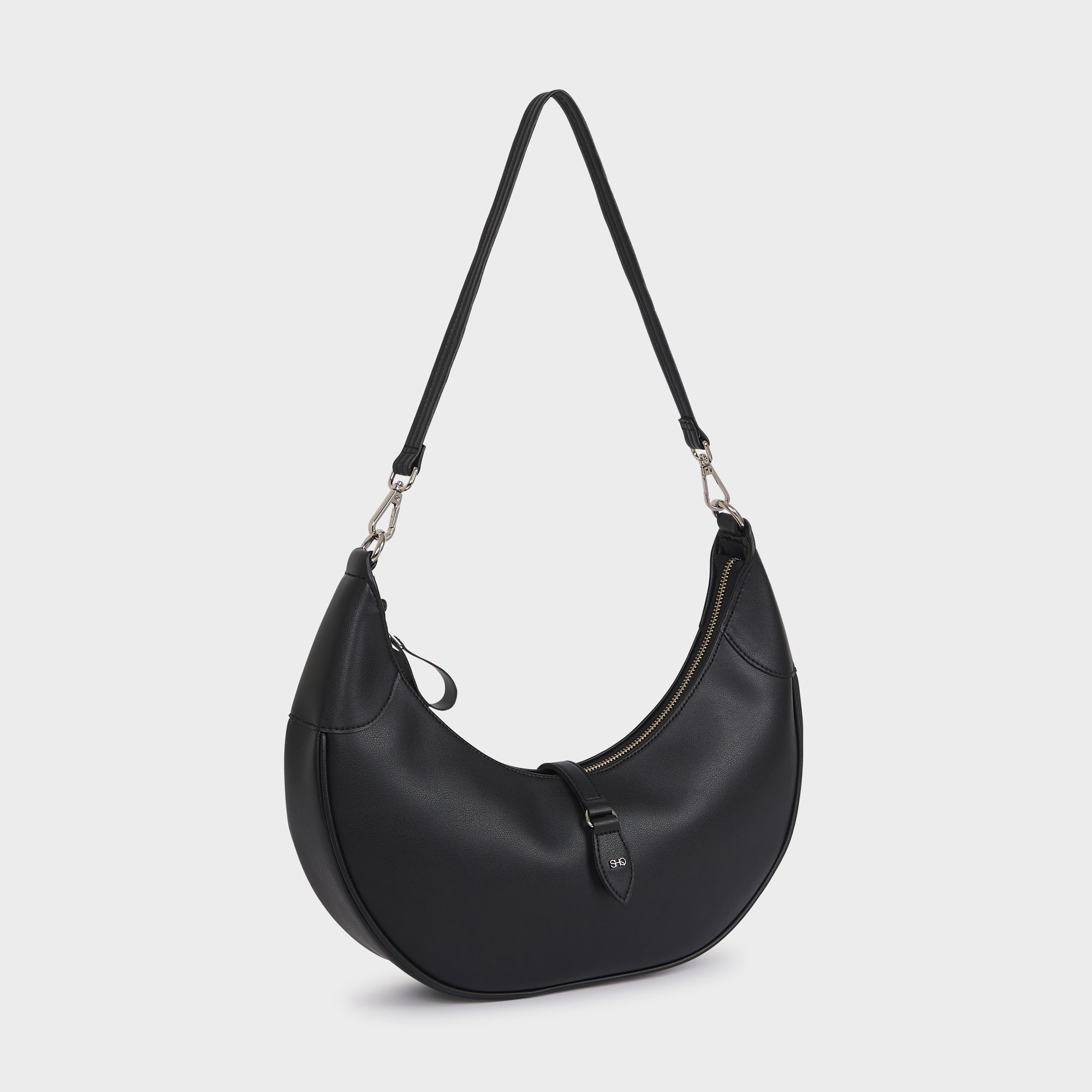 HANOI VEGAN LEATHER SHOULDER BAG BLACK
