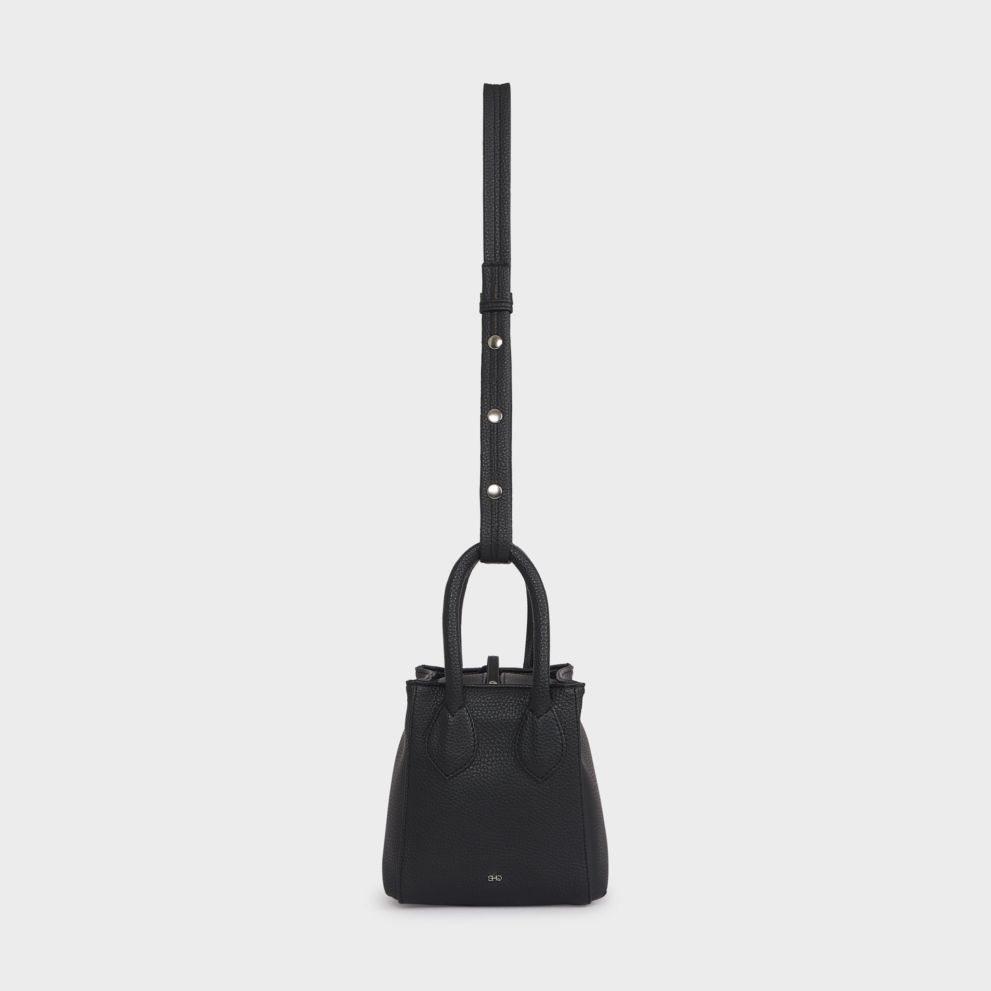 DOHA VEGAN LEATHER HAND AND SLING BAG BLACK