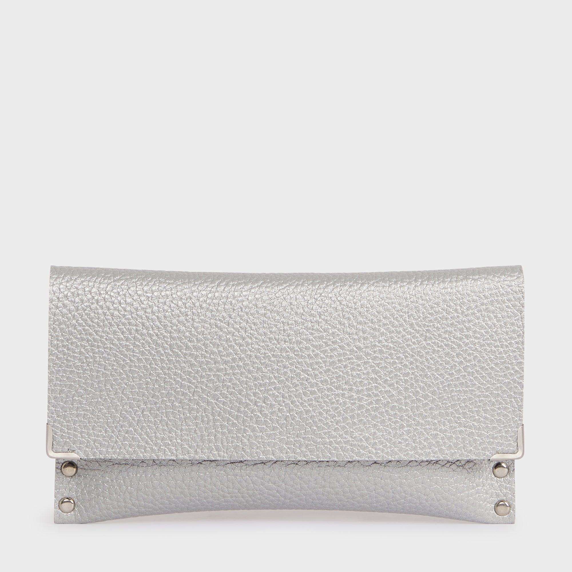 VICTORIA STUDDED WALLET SILVER