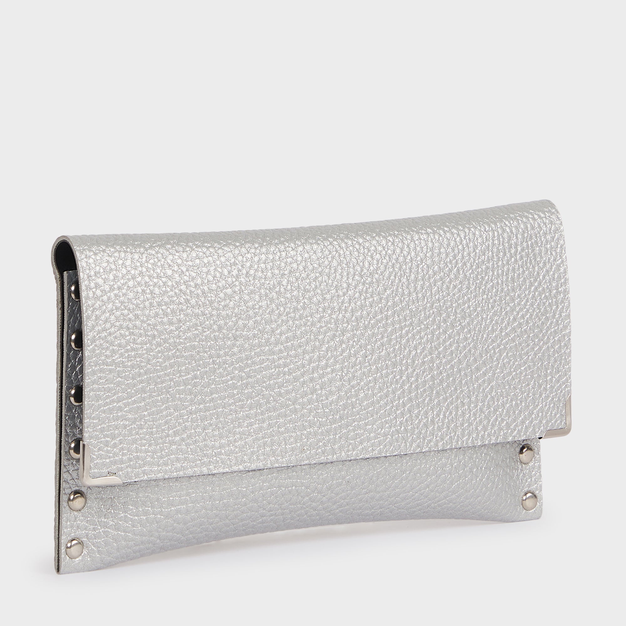 VICTORIA STUDDED WALLET SILVER