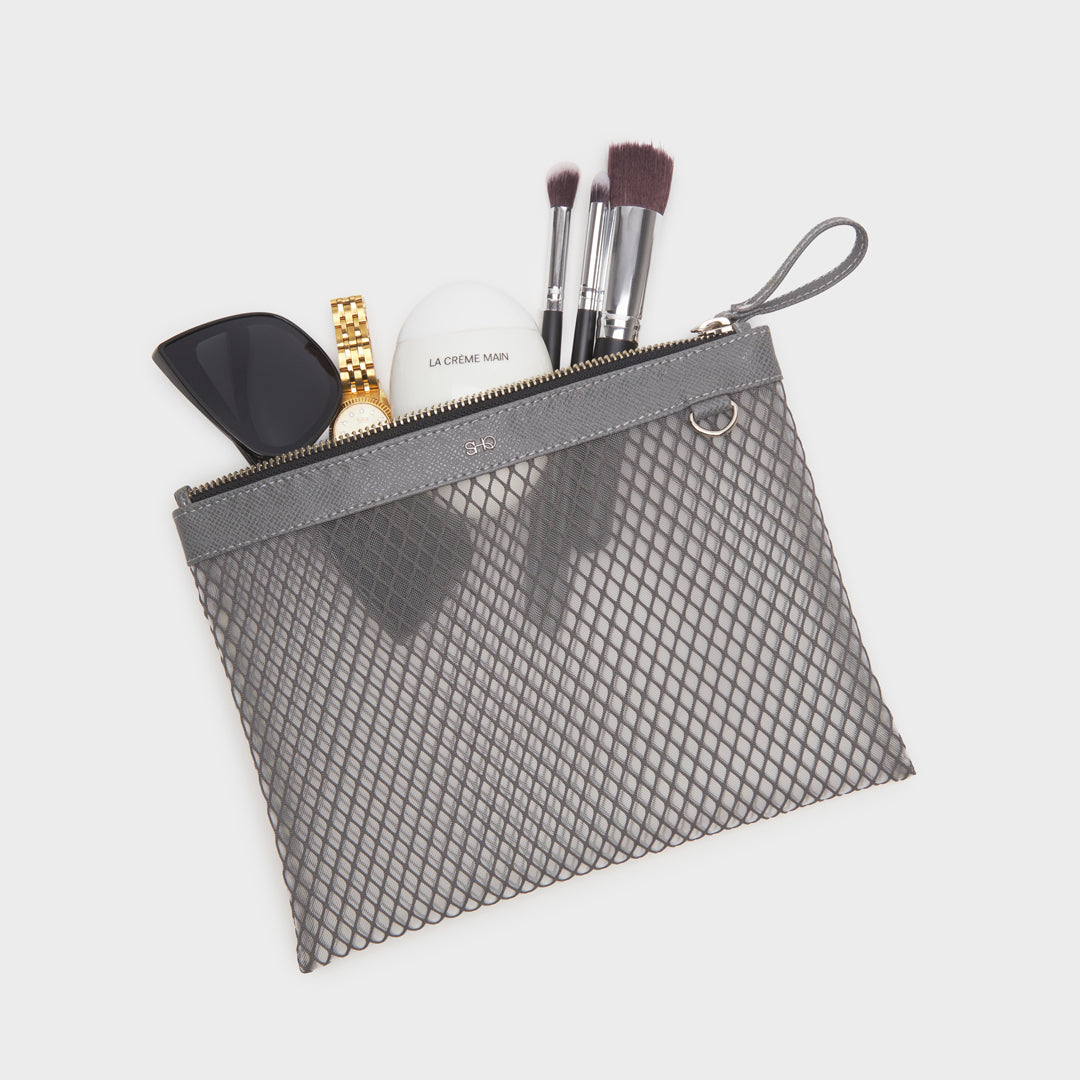 CHICAGO MESH UTILITY POUCH GRAY