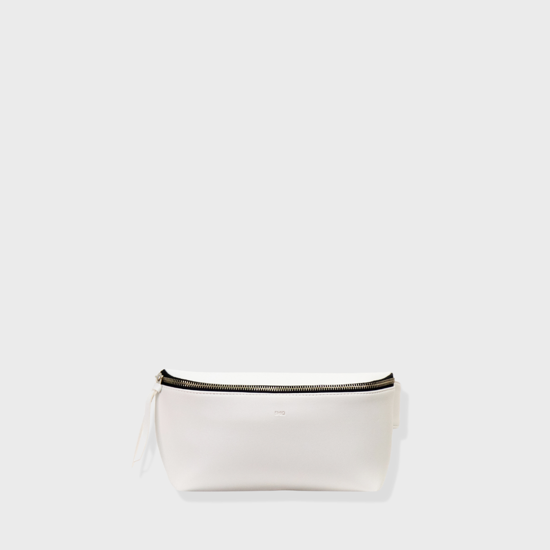 BOOM VEGAN LEATHER CROSSBODY BAG WHITE