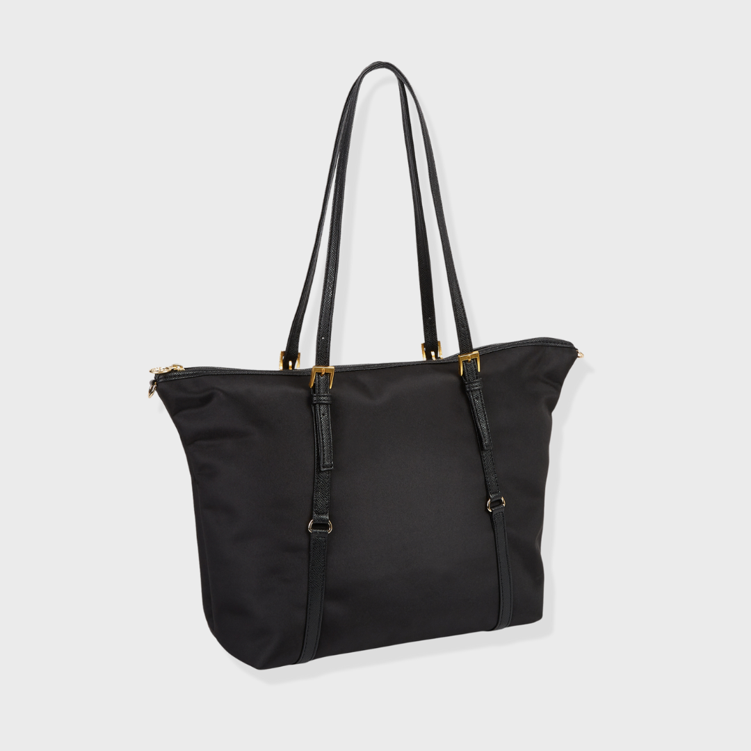 EMMA NYLON SHOULDER BAG BLACK